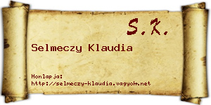 Selmeczy Klaudia névjegykártya